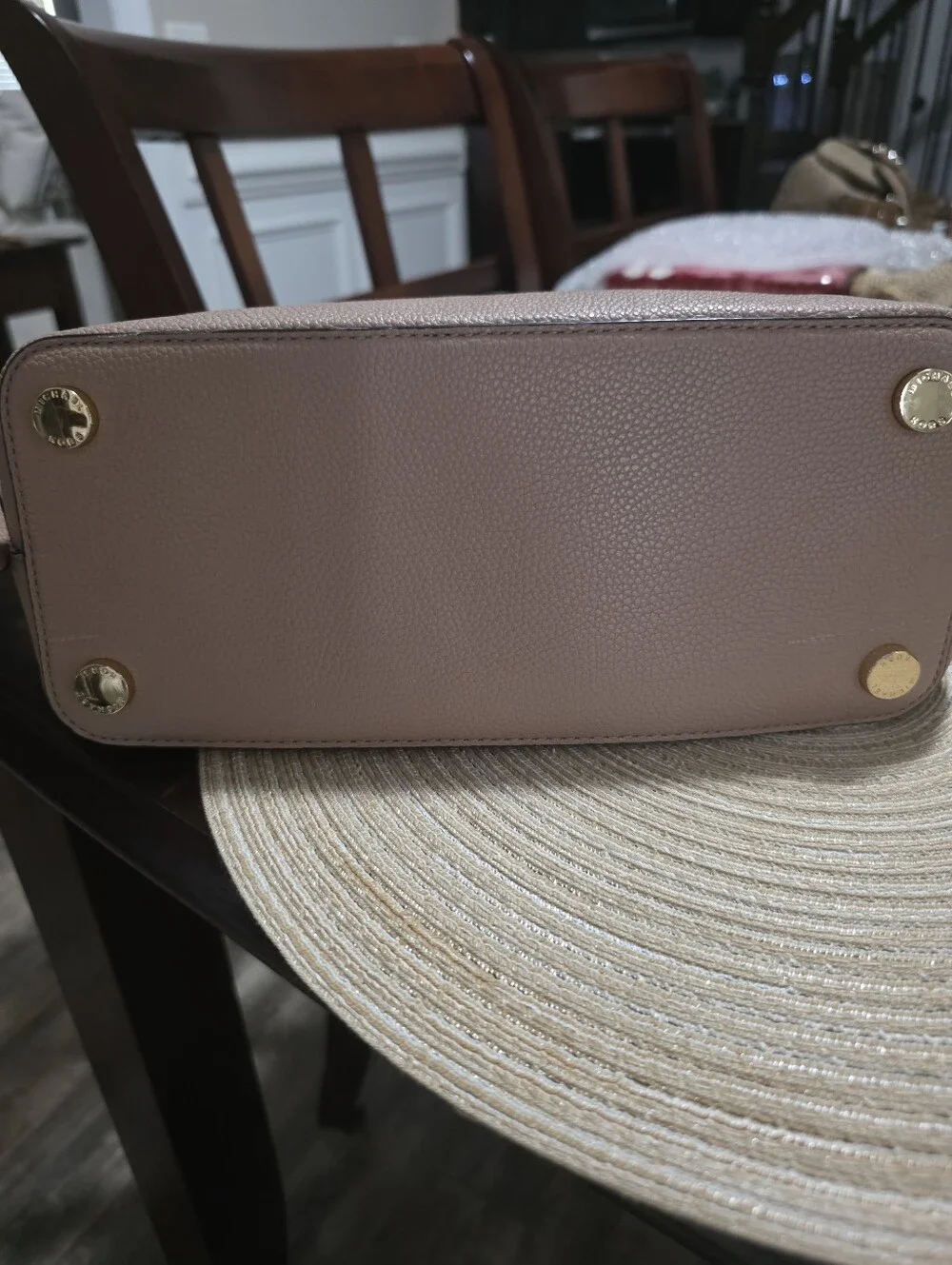 Michael Kors Dusty Rose Taupe Backpack with Matching Wallet Set